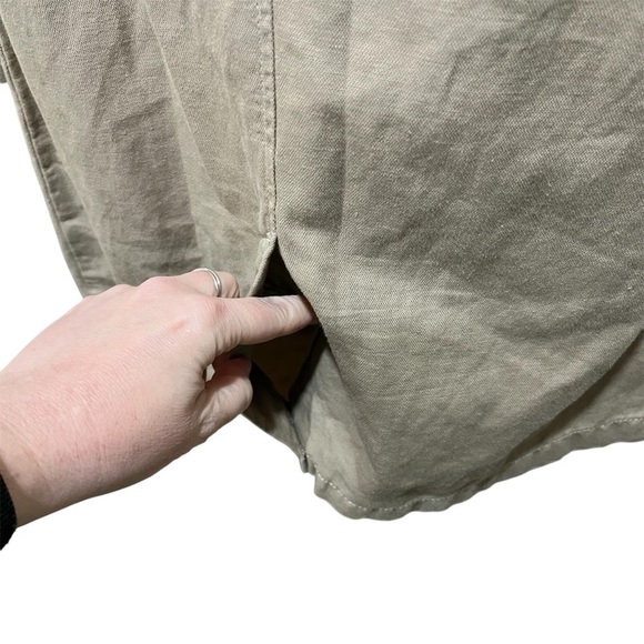 Zadig & Voltaire Men’s Tan Linen Blend Trench Style Coat - Picture 7 of 13